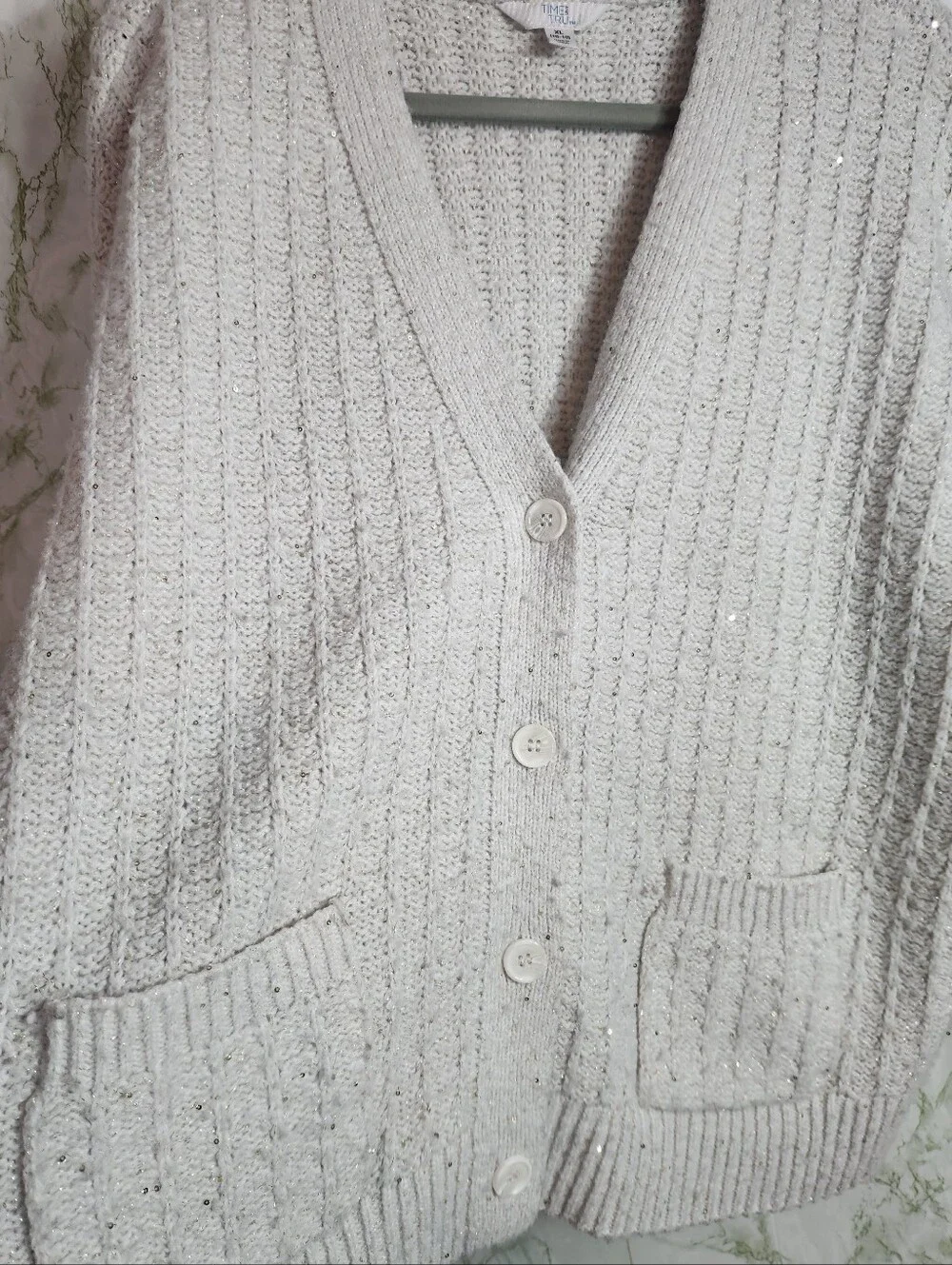 TIME AND TRU Sequin Accent Sweater - Picture 5 of 12